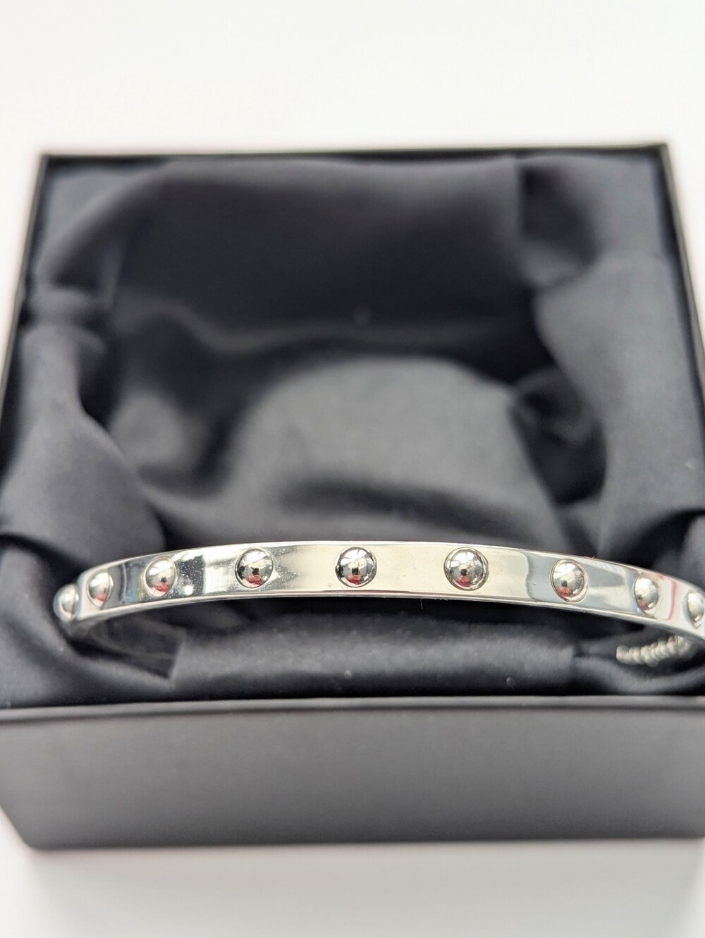 Kate Spade Silver-Tone All-Around Stud-Detailed Bangle Bracelet